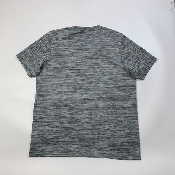 Adidas Shirt Mens L Large Grey Black Axis Tech Basic Aeroready Training Running - Picture 7 of 10